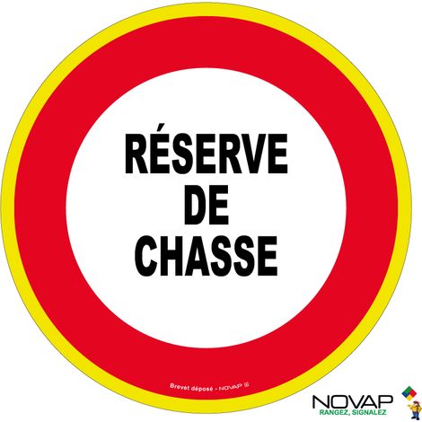 Panneau Réserve de chasse - haute visibilité - Ø 180mm - 4091525