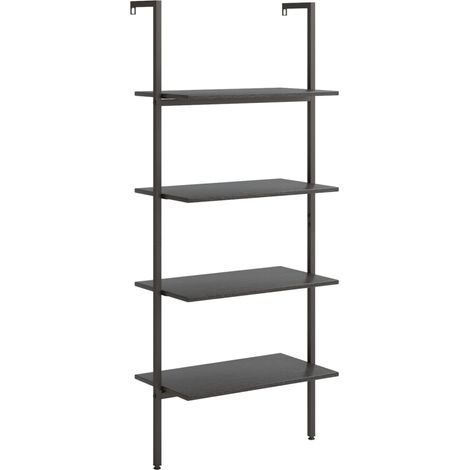 Maison Exclusive - Leiterregal mit 4 Böden Schwarz 64x35x152,5 cm