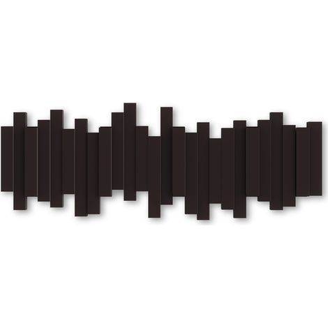 Porte-manteau mural à 5 crochets（noir） (1/5)