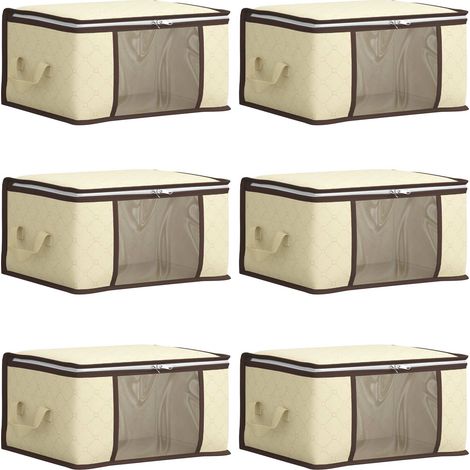 Maison Exclusive - Boîte de rangement avec fenêtre latérale transparente 6 pc (1/5)