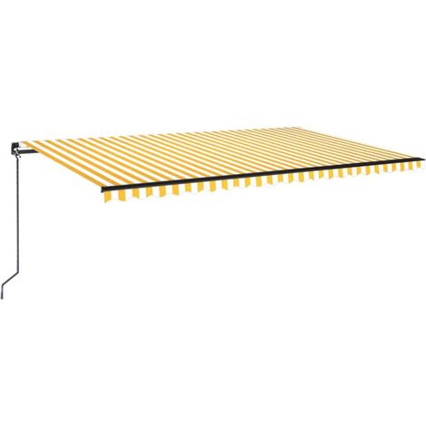 Maison Exclusive - Markise Manuell Einziehbar 500x350 cm Gelb und