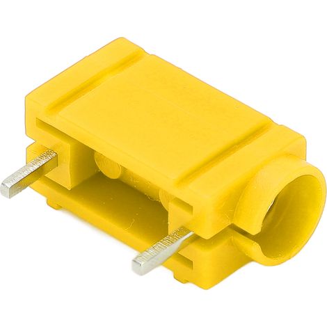 Prise banane PCB jaune 4mm, lot de 5, socket à panneau montage latéral pour carte électronique, connecteur femelle à souder, pack de 5 unités. (1/5)