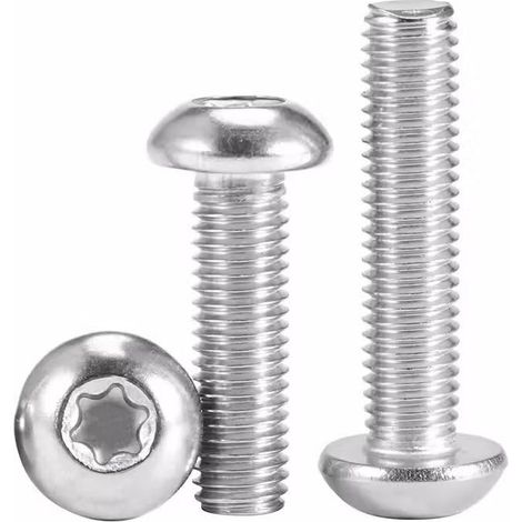 Vis Torx Vis à Tête Ronde Torx, Vis à Métaux à Tête Cylindrique en Acier Inoxydable M4x10mm (50 pcs) (1/5)