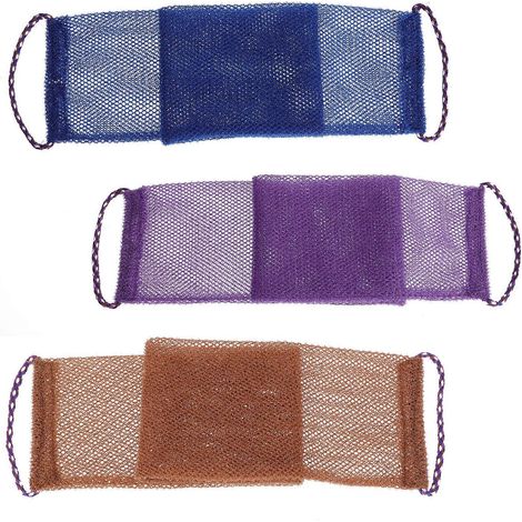 Serviettes exfoliantes pour le bain, pratiques et compatibles avec un usage domestique (lot de 3). (1/5)