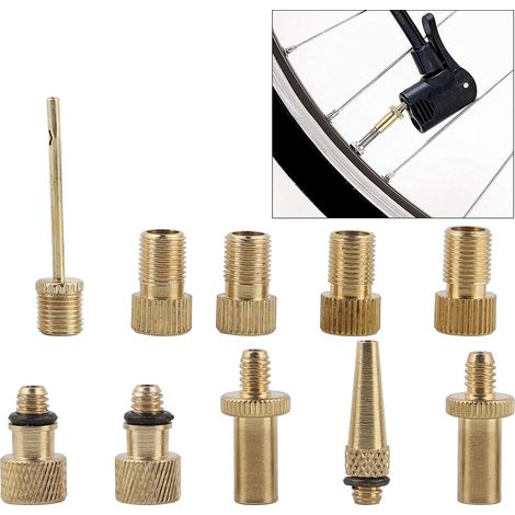 10 pièces - Outil de conversion de valve de vélo (pompe et embout) - Convertisseur de valve FR vers US (1/5)