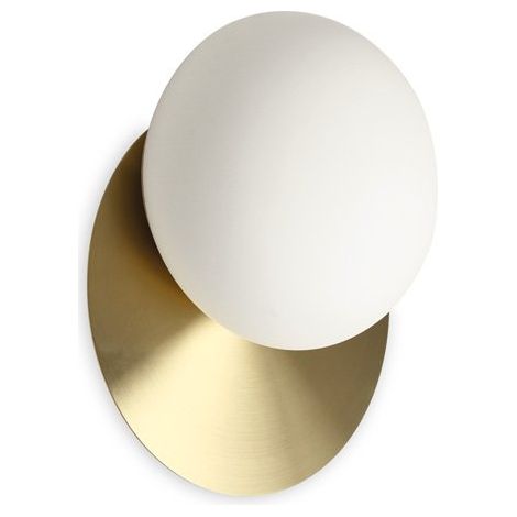 Applique Contemporanea Ninfea Metallo Ottone 1 Luce Gx53 9W 3000K Luce Calda