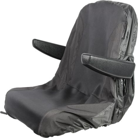 Coprisedile impermeabile per trattore con 2 tasche portaoggetti per tosaerba (medio, nero)
