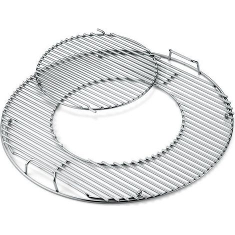 Weber Grillrost mit Einsatz für Holzkohlegrills Gourmet BBQ System, für Griller ab 57cm, Edelstahl