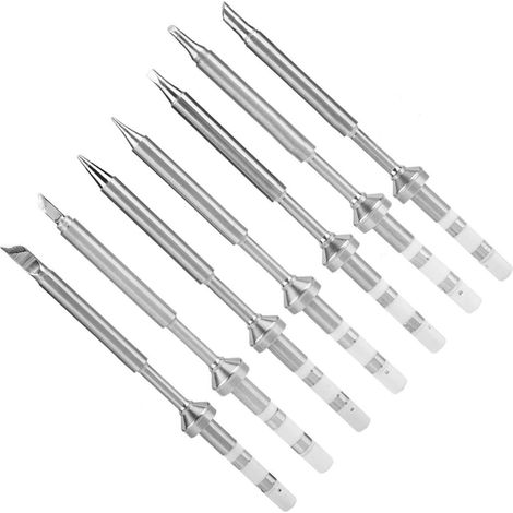 Pointe à Souder - 7 Pièces - Acier Inoxydable - Conduction Thermique Rapide - Compatible TS100 - Pour Électronique (1/5)