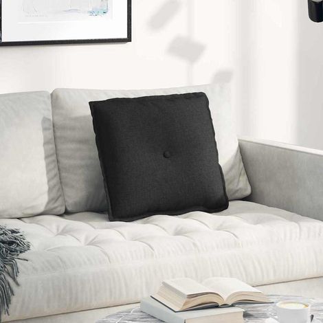 Rückenkissen Schwarz 50 x 19 x 45 cm Stoff
