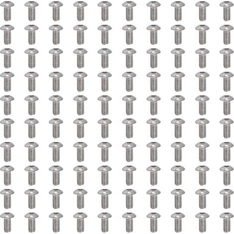 100 vis à tête bouton creuse M4, acier galvanisé – pour machines de précision et industrie (1/5)