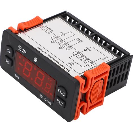 Thermostat Numérique pour Congélateur, Contrôle de Température Réfrigération/Dégivrage 230VAC Affichage °F/°C (1/5)