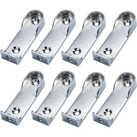 8pcs Support De Tige D'armoire Ensemble De Support De Tuyau Latéral pour Tringle Porte Support Tringle Penderie Socle Barre De Dressing (1/5)