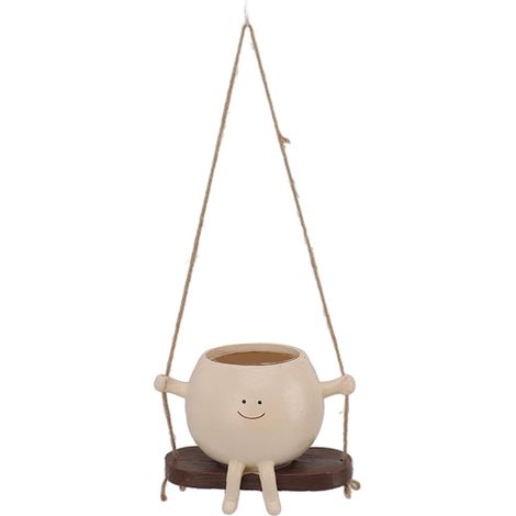 Pot de fleurs suspendu à façade oscillante pour plantes succulentes, jardinière suspendue unique (1/5)