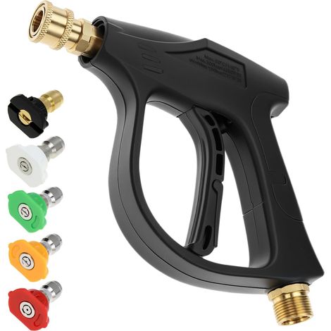 Pressure Washer Gun, M22 (14mm) High Pressure Washer Gun with 5 Nozzles for Floors, Walls and Cars (1/5)