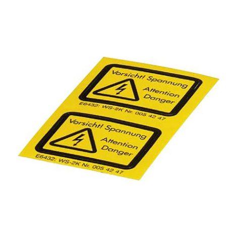 Etiquette d'avertissement Contenu: 10 pc(s) Phoenix Contact WS-2K 1004513 (1/2)