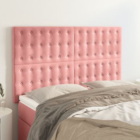 Tête de lit Rose 144x5x118/128 cm Velours (1/5)