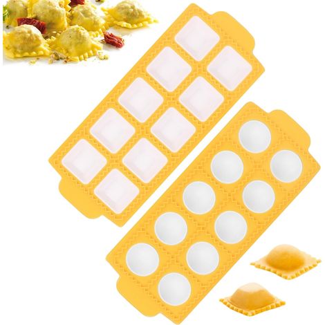 2 Pièces Moule a Ravioli avec 10 Grilles, Pratiques Ustensiles à Pâtisserie (1/5)