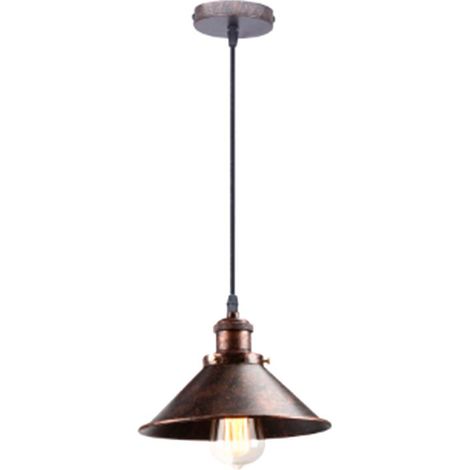 Lampes À Suspension Rétro Vintage Lustre 22CM E27 Plafonnier Industriel Abat-Jour En Métal Pour Loft Restaurant Café Bar (1/5)