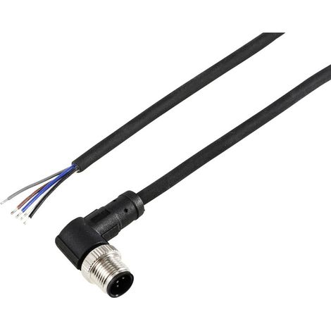 TRU COMPONENTS TC-12833184 Cavo di collegamento per sensore o attuatore M12 Spina angolata 5 m Numero di poli: 5 1 pz.