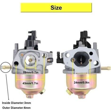 Carburateur de remplacement pour moteur de tondeuse Mountfield RS100 RS100 SP414 HP414 avec filtre à air, bougie d'allumage et poire d'amorçage
