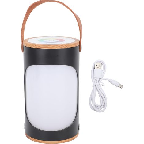 Lumière d'ambiance 7 couleurs multifonction portable réglage luminosité minuterie mémoire veilleuse chambre bureau noir (1/5)