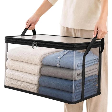 Sacs Déménagement Cabas Pliable Gain De Place Avec Poignées  Sacs De Et Déménagement Pour Vêtements Pour Maison Chambre Placard Appartement Vêtements Couvertures (1/5)