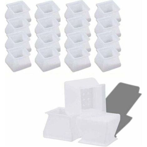 Juego de 6 tapas de silicona para patas de sillas RTGPT - Protectores cuadrados para patas de sillas y mesas - Tapas protectoras para patas de sillas y mesas - Adecuado para (1/5)