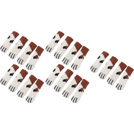 Lot de 20 protections épaisses pour pieds de table et de chaise, motif pattes de chat, pour meubles de 7 à 18 cm de hauteur. (1/5)