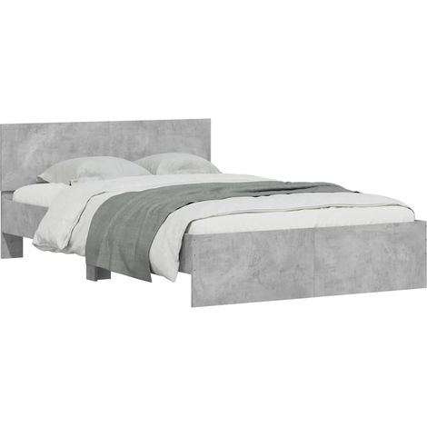 Bed Frame without Mattress Concrete Grey 120x190 cm Small Double vidaXL