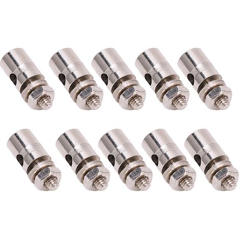 10 Pièces Liaison Rapide Ajustable 2.1mm pour Avions RC, Connecteur Métallique pour Tige de Commande Modèles Ailes Fixes (1/5)