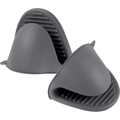 Glove of Kitchen thick in Silicone resistant to the Heat for the Cooking the Cooking The barbecue and The grillades (Gray) (1/4)