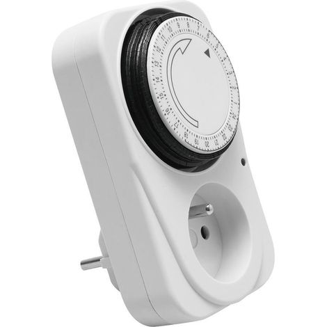 Minuteur mécanique 24 h IP20 blanc (PC-MECH24-00) (1/2)