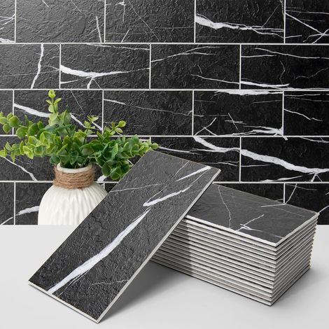 Lot de 102 Carreaux de Dosseret Imperméables en PVC épais à Coller (1/5)