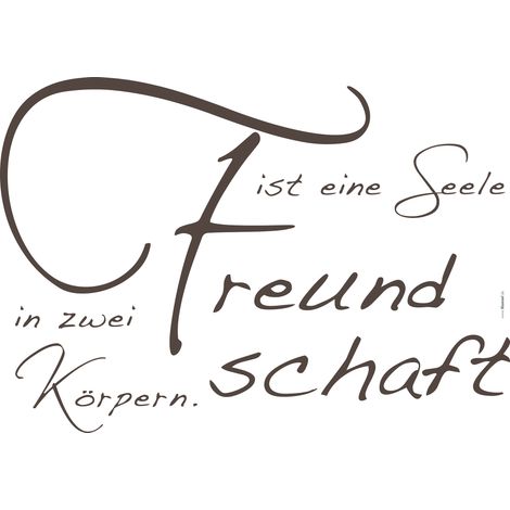 Komar Wandaufkleber - Freundschaft - 70 x 100 cm - selbstklebender Wandsticker - Modern (1/2)
