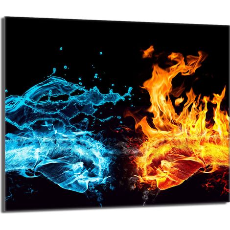 Glasschutzplatte für Herd 60x52 Fire (1/5)