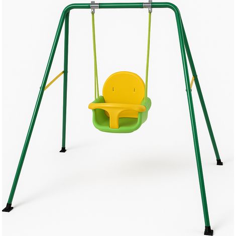 Altalena Baby per Bambini da Esterno Giardino Dondolo con Sediolone in Metallo (1/5)
