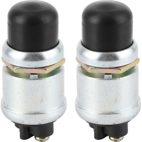 Jeffergarden 2 pièces klaxon moteur interrupteur de démarrage SPST bouton poussoir démarreur étanche 50A 12V pour voiture bateau