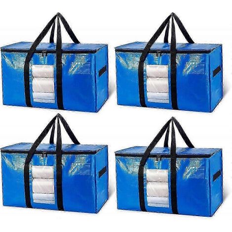 Sacs de déménagement extra larges lot de 4 avec fenêtre transparente et renforts (1/5)