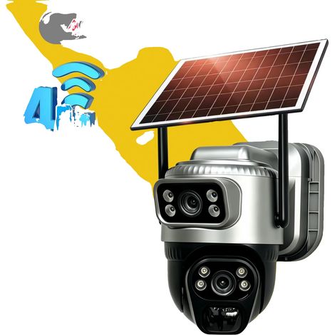 Cámara de seguridad, alimentada por energía solar, conectividad 4G, cámara 4G sin tarjeta (1/2)
