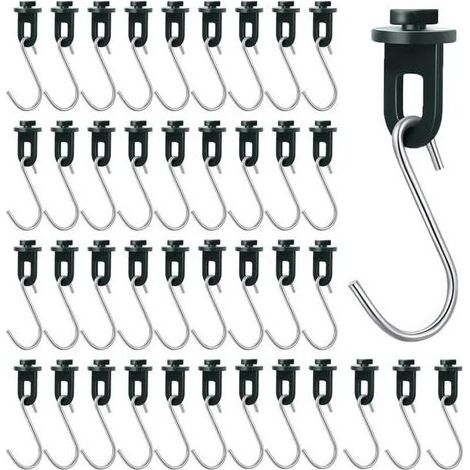 Lntyq 50 Pinces Pivotantes pour Serres et 50 Crochets en S Pinces pour Serres à Plantes Pinces en Plastique Durables Suspensions pour Plantes Accessoires pour Serres (1/5)
