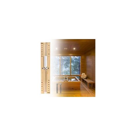 Sablier de sauna avec minuteur de 15 minutes, résistant à la chaleur, sablier en bois blanc sable (1/5)