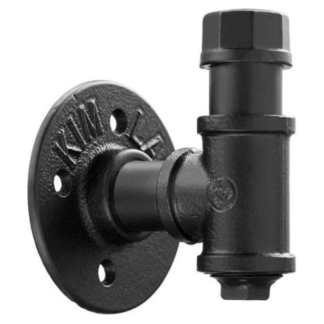 3 pièces rétro industriel Hex Krok Köks- och badrumsställ på väggkrokcombination (noir 1 pièces), (1/3)