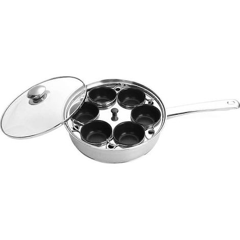 Uf Poacher moule acier inoxydable uf cuiseur vapeur universel Induction Cooktop uf cuiseur vapeur poêle déjeuner (1/5)
