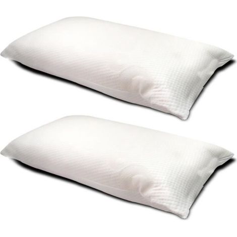 Oreiller - JUANIO - Set de 2 150 x 40 cm - Viscoélastique - Anti-acarien & antibactérien - Lavable en machine (1/4)