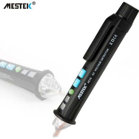 MESTEK Testeur de tension alternative intelligent sans contact en forme de stylo avec alarme sonore et lumineuse (1/5)