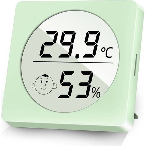 Hygromètre numérique, thermomètre d'intérieur, mesureur d'humidité, mini-mesureur d'humidité, thermomètre d'ambiance avec affichage de la température et de l'humidité (1/5)