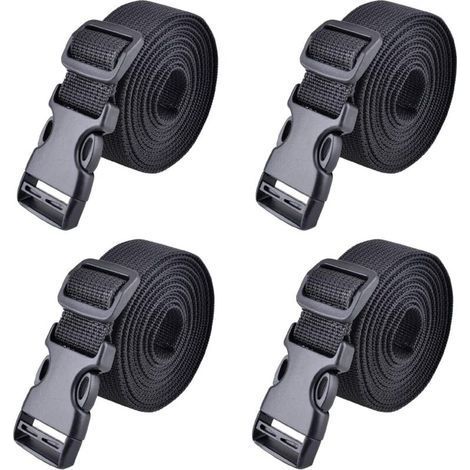 Quick Buckle Strap 25 mm Lashing Strap 4 Pieces Plastic Ratchet Strap Tightening Strap for Luggage Securing (1/5)