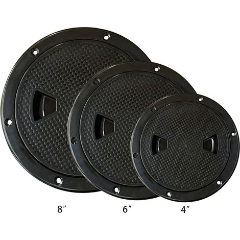Nautical and yacht accessories: Deck covers, black, fan-shaped nylon deck plates with polka dot pattern (4/6/8 inches), fan-shaped deck plates with polka dot pattern (6 inches)--DTEKGAZ