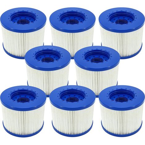 Filtre Spa a Visser, Cartouche Filtre à Vis pour Spa Gonflable Pas De Vis 60mm, Cartouche Filtre pour Spa, Compatible pour Cosy Spa, Clever Spa et de Plus (8 pièces) (1/5)